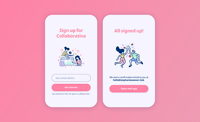 Daily UI #1 — Sign Up colors daily ui dailyui design mobile ui signup ui