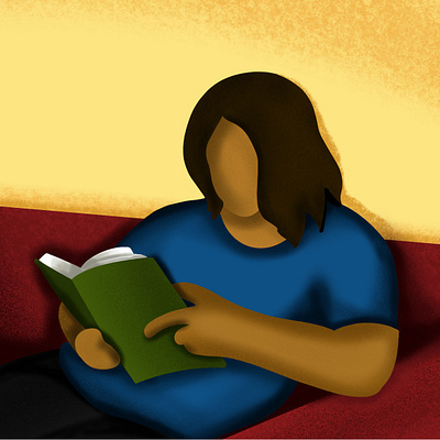 Lazy Sunday Reading procreate shadows