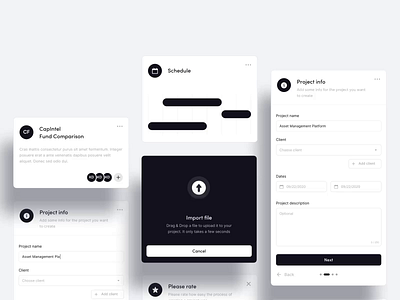 📂 Drag & Drop Import Data Exploration animation app black white card cards dark design desktop files interaction motion mp4 ui uploading ux window