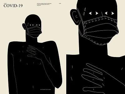 Covid 19 abstract composition corona coronavirus covid19 illustration laconic lines man man illustration masks minimal poster poster art virus