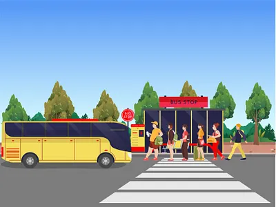 bus station adobe illustrator art bus design graphicdesign illustration illustration art illustration design station vector