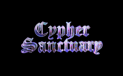 Cypher Sanctuary 3d typography