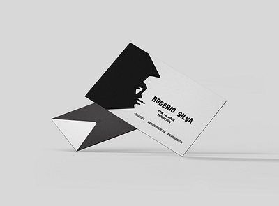 Business Card Design for Roger Films. A Back & White Theme. art direction beautiful logo black and white brand artwork brand design branding business card design business cards illustration logo typogaphy