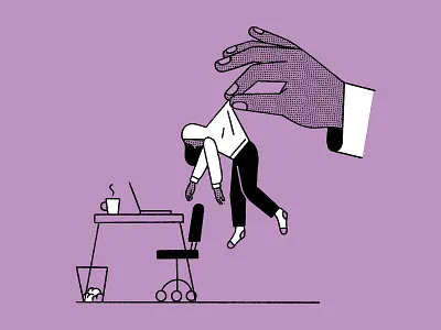 Work black and white illustration branding illustration character editorial illustration freelance illustration design line illustration product illustration simple illustrtion spot illustration work life balance