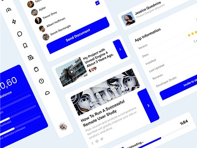 X HERO Free UI Component Elements Concept app blue clean component component library concept design fresh list purple ui ui design uidesign uiux ux ux design