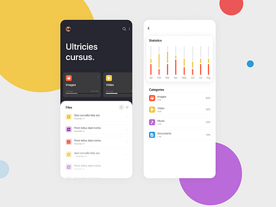 Storage mobile App UI/UX app document files mobile storage ui usability ux