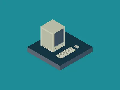 Original Macintosh Isometric adobe apple creative design graphic design illustration illustrator isometric design isometry macintosh