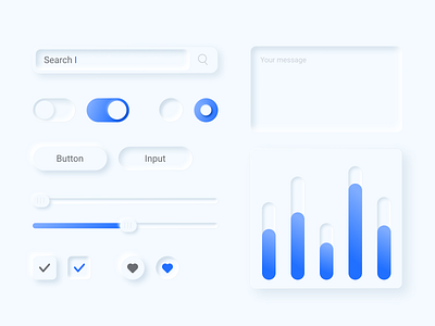 Neumorphic UX UI Elements app card clean clean design design elements figma neumorphic neumorphic elements neumorphic style new design trend ui ux