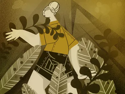 Into the unknown people illustration design ui