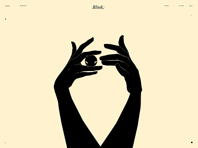 Blink abstract composition conceptual illustration design eye eye illustration hand hand illustration illustration laconic lines minimal minimal art poster