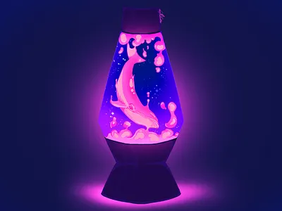 Lava Lamp artist blue branding brushes colorful design game art graffiti illustration lavalamp lighting photoshop posters purple purple gradient scene vibrant vibrant colors whale