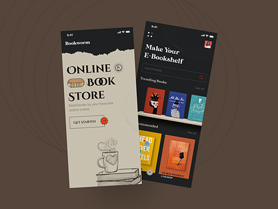 Online Book Store App Design app app design app ui app ui design book bookshop design ebook ecommerce ecommerce app design mobile online book store reading