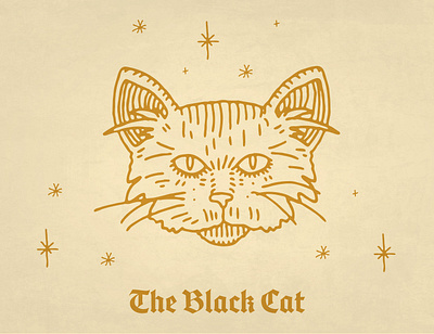 The Black Cat bad luck black cat blackletter branding cat cat illustration design friday 13th icon iconography illustration illustrator ipad pro luck procreate promotional design tattoo typography unlucky