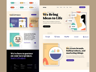 Design for Digital Agency 2020 trend abstract design agency branding agency landing page agency website app art design clean ui color creative agency digital agency landing page minimalist design product design trendy trendy design typogaphy ui ui design ux