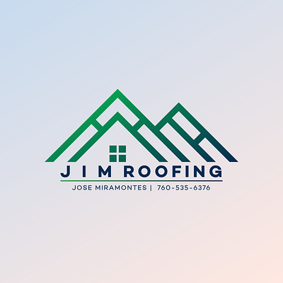 J I M Roofing artwork branding design flat icon illustration logo minimal vector