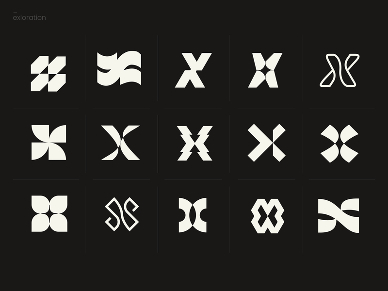 Letter X exploration by atanas giew for FourPlus Studio on Dribbble