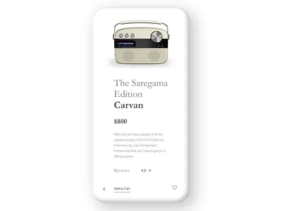 UI Design - Vintage Radio E-Commerce App design ecommerce ecommerce app ecommerce business ecommerce design ecommerce shop icon minimal minimalism radio radio button radio buttons radioactive radiohead ui ux vector vintage
