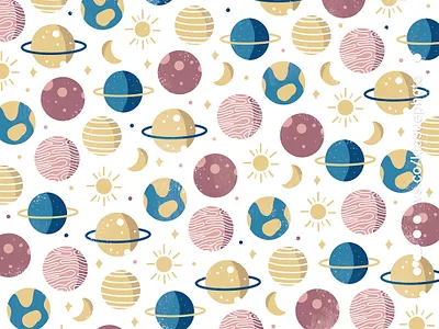 planets pattern illustration ipad art ipad pro kiasue monatsmottomalerei pattern patterndesign procreate procreate illustration space