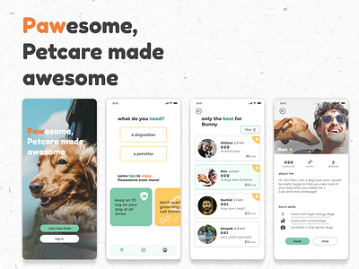 Case Study - Pawesome app app design branding case study design graphic design ios product design ui ux