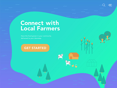 dailyui003 app branding dailyui003 design farm flatdesign illustration illustrator landingpage typography ui vector website