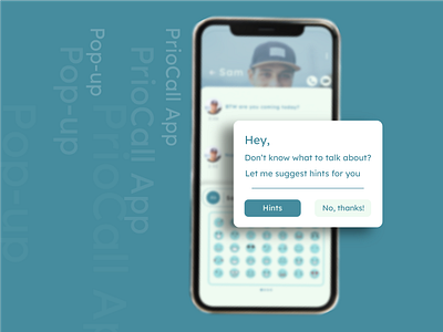 Daily Ui | Pop-up Message 100 days challenge app dailyui dayliui design designs illustrator message mobile app overlay popup priocall ui ux