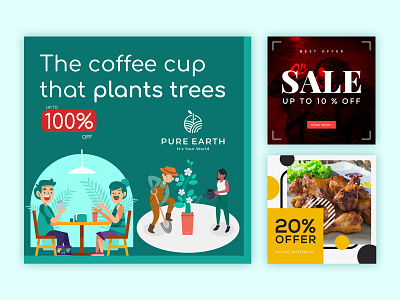 Instagram Templates Kit banner banner design branding design illustration instagram instagram banner instagram post instagram template