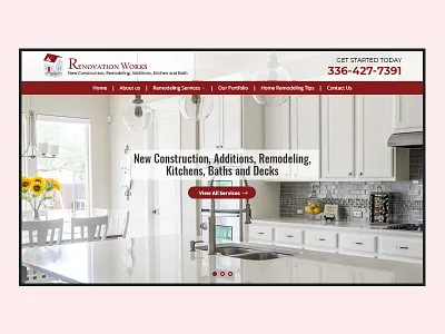 Renovation Works architecture branding creativedesign graphicdesign headerdesign interiorwebdesign landing page layout mockup photoshop ui webdesign