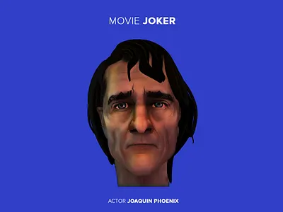 Comical Adaptation of Joaquin Phoenix from movie joker 3d art character digital digital art illustration