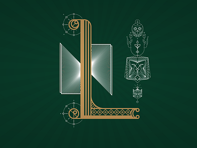 36daysoftype – L 36days 36daysoftype art deco l letter lettering type typo