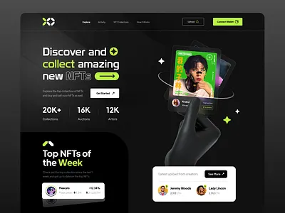 NFT Marketplace Landing Page crypto defi ico nft nft marketplace token