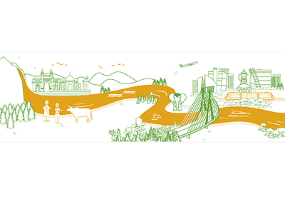 母亲河 design illustration ui