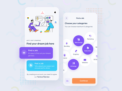 Job Portal Platform Application 2020 app app design business card concept design illustraion inspiration interface job job finder minimal mobile app pattern sketch typogaphy ui web app webdesign