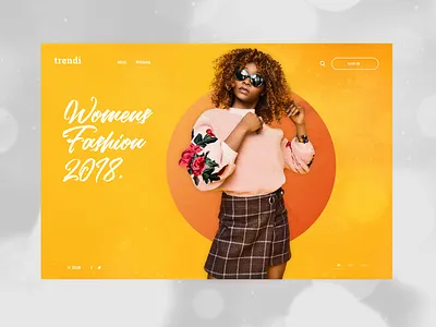 Fashion landing page exploration app concept fashion interface photoshop product ui ux