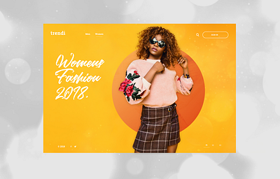 Fashion landing page exploration app concept fashion interface photoshop product ui ux