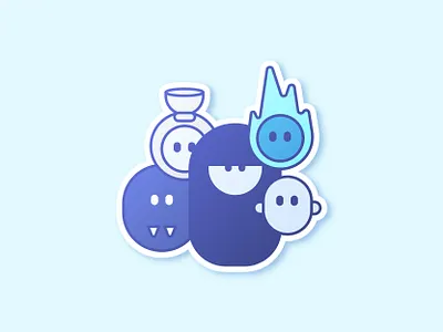 Official ghost of indonesia design digital flat icon illustration illustrator minimal vector