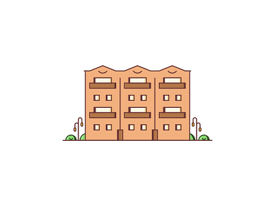 Condo — Building Illos animation brand design flat icon illustration realestate ui ux vector web