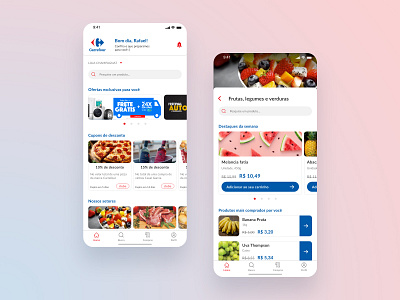 Redesign Carrefour App app design interface mobile redesign ui user experience user interface ux