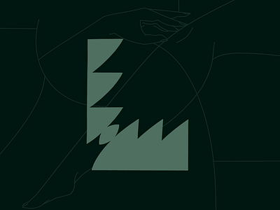 L - 36daysoftype 36daysoftype 36daysoftype l 36daysoftype07 abstract angle brutalist composition dark edge green l letter lettering minimalism procreate sharp typography