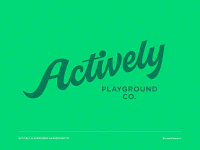 Actively 01 brand identity custom logotype custom wordmark logotype outdoor play playground wordmark