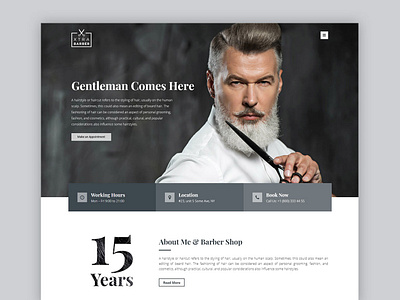 Berbershop wordpress theme‌ barber barbershop design theme ui ux web designer website website design wordpress wordpress design wordpress theme