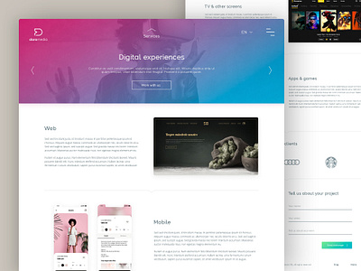 DaroMedia | Landing Page agency landing page agency website app branding clean colorful creative digital experience flat interactive marketing mobile ui modern ui ux web