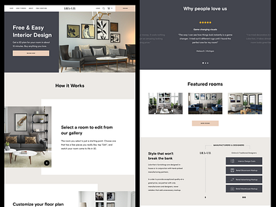 Lola and Van - Homepage 3d color scheme ecommerce furniture interior design landing landing page minimal shopping ui web website