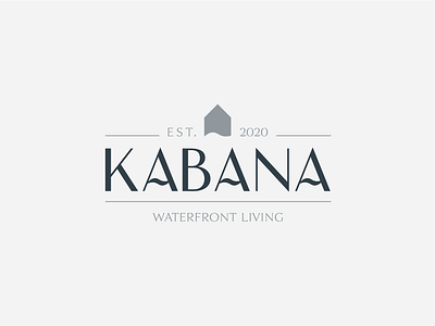 KABANA - Waterfront Apartment Community appartment best brand branding design designer dribbble best shot elegant font hotel house identity lettering lettermark logo luxury minimal monogram symbol typography wordmark