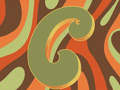 36days of Type C 36daysoftype 70sdesign 70sscript graphic designer hand drawn type hand lettering illustration illustrator lettering typography