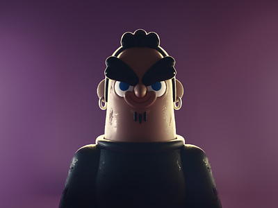 just 1 guy 3d c4d character illustration octane render