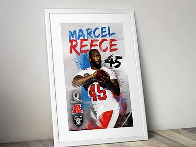 Poster for Marcel Reece NFL Pro-Bowl football graphic graphic design illustration nfl photoshop poster