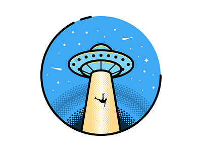 Alien abduction adobeillustrator art artwork brushes colored design dribbble grid illustration vector