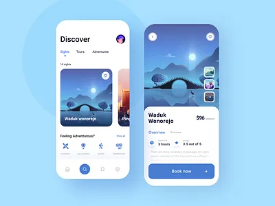 Travel App ✈️ adventure agency booking app clean design destination explore flight app mobile app travel travel agency travel app travel booking travelling trip ui uidesign uiux vacation vacation app