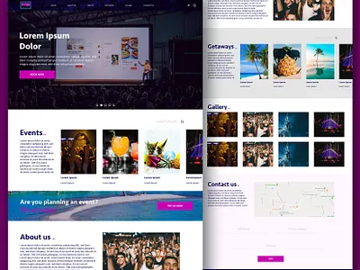 Simple Website Design for an events booking platform events booking uiux website design