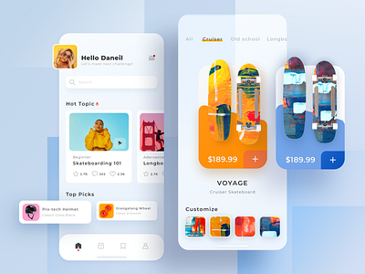 Skateboarding App app design mobile mobile app mobile app design mobile design skateboarding skateboards ui ux